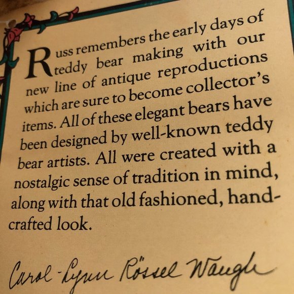 Russ Berrie "Gregory" Bear Created by Carol-Lynn Rossel Waugh Fuzzy Tan 7" - Picture 9 of 10